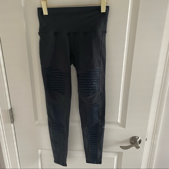 Alo high waist Moto Anthracite leggings - Picture 2 of 13